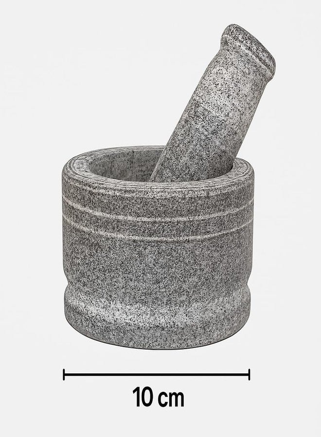 EZAHK Zaina Stone Mortar and Pestle Sets - Okhli, Heavy Duty Stone, Natural Grinder and Musal, Khalbatta, Well Design for Kitchen Spices, Home, Traditional Iteam (4 in) - Image 5